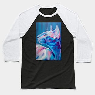 Conceptual abstract painting of a cat muzzle. Baseball T-Shirt